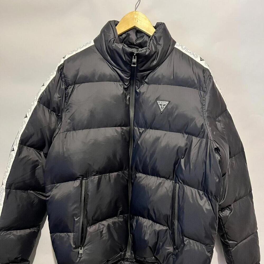 GUESS Puffer Jacket Mens XL Black Authentic NWOT